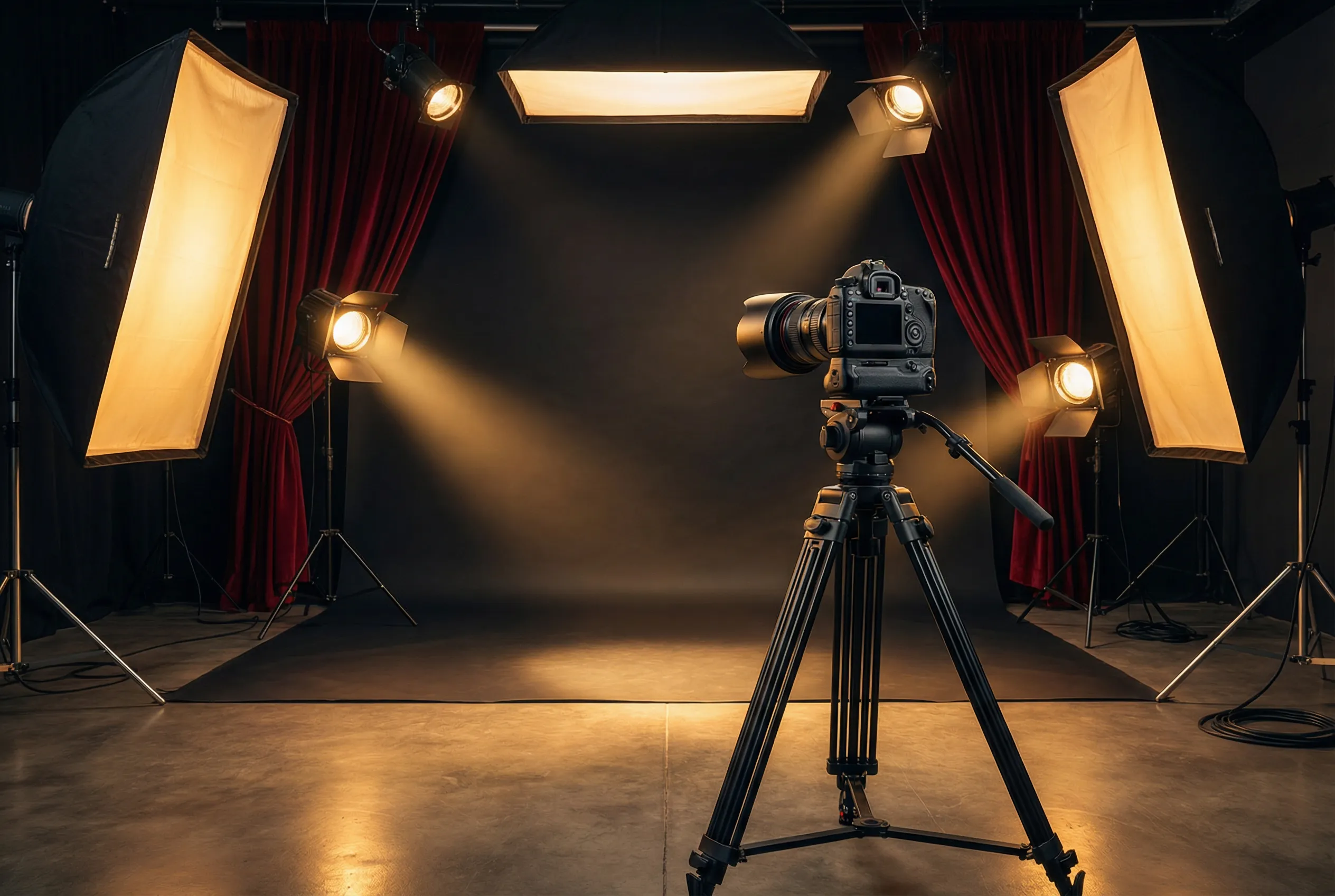 影棚摄影 - 专业灯光布置
